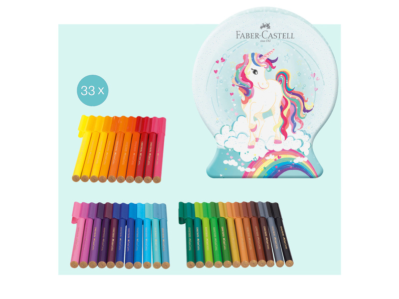 Viltpliiatsid Faber-Castell 33-värvi unicorn - Pilt 3