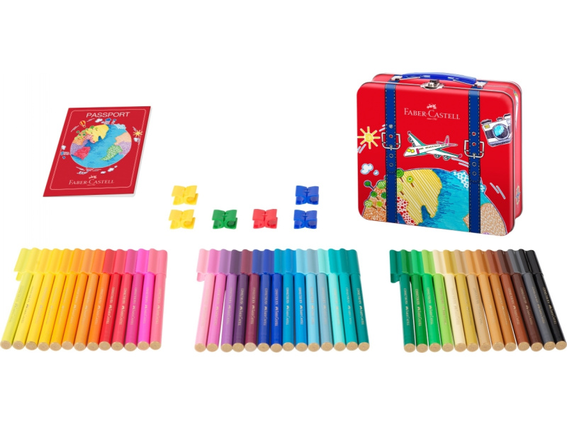 Viltpliiatsid Faber-Castell 40-värvi reisikohver +1 pass 16 pilti - Pilt 3