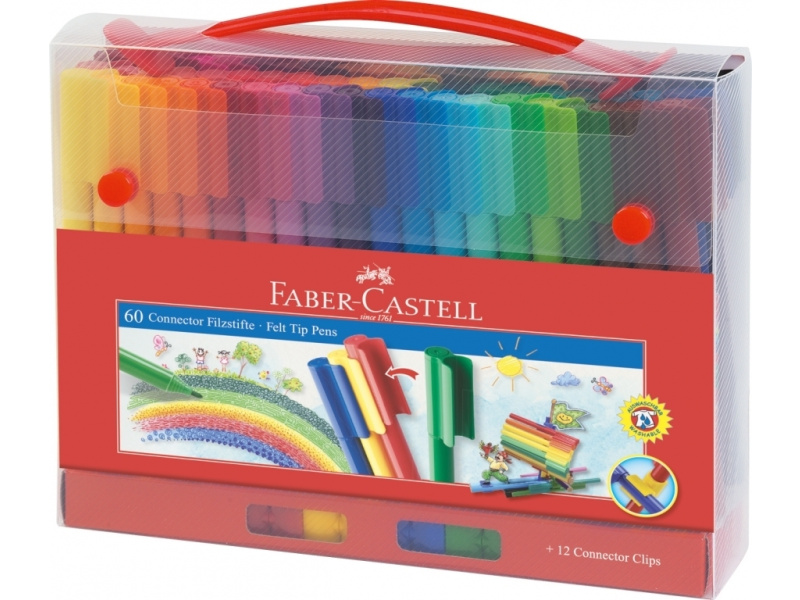 Viltpliiatsid Faber-Castell 60-värvi kohvris