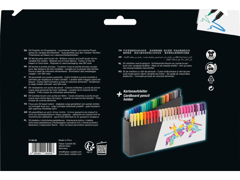 Viltpliiatsid Faber-Castell Black Edition, komplekt 50tk/pk - Pilt 3