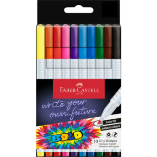 Viltpliiatsid Faber-Castell Broadpen 2.5mm 10-värvi