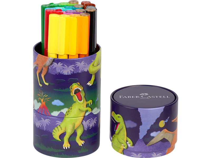 Viltpliiatsid Faber-Castell Connector 20-värvi dinosaurus - Pilt 2