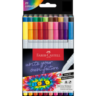 Viltpliiatsid Faber-Castell Grip Boldpen 20tk/pk