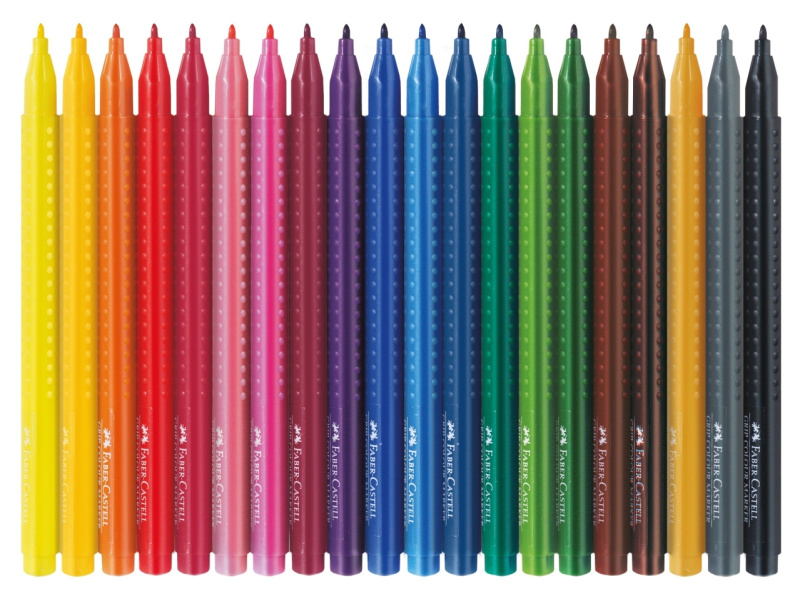 Viltpliiatsid Faber-Castell Grip kolmekandilised 20-värvi - Pilt 3