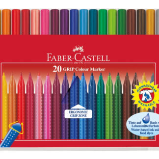 Viltpliiatsid Faber-Castell Grip kolmekandilised 20-värvi