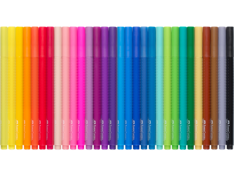 Viltpliiatsid Faber-Castell Grip kolmekandilised 30-värvi - Pilt 2