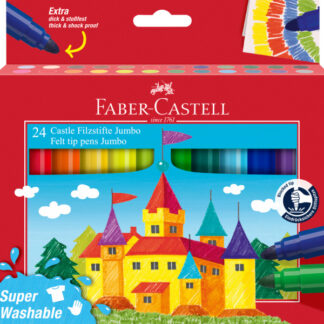 Viltpliiatsid Faber-Castell Jumbo 24-värvi supermahapestavad