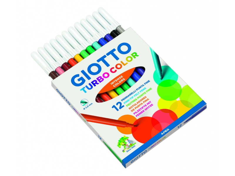 Viltpliiatsid Fila Giotto Turbo Color 12-värvi (riputatav) - Pilt 2