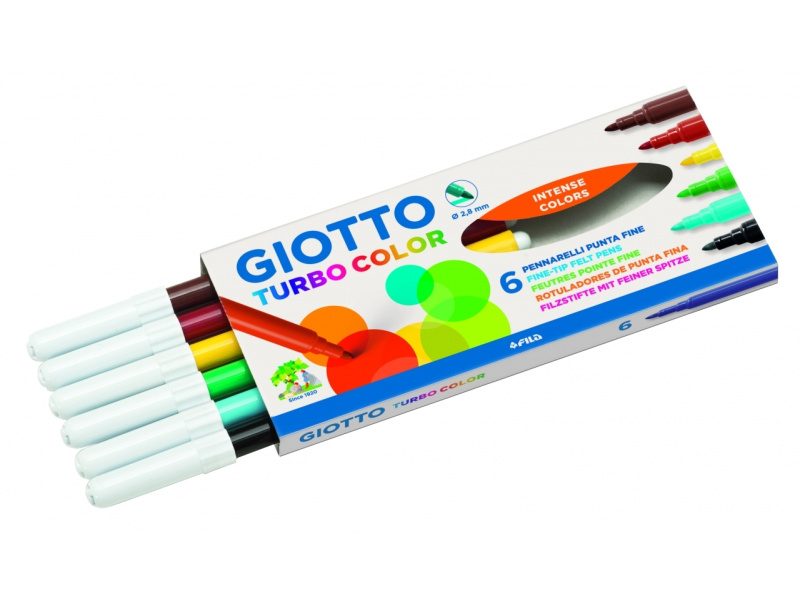 Viltpliiatsid Fila Giotto Turbo Color 6-värvi - Pilt 2
