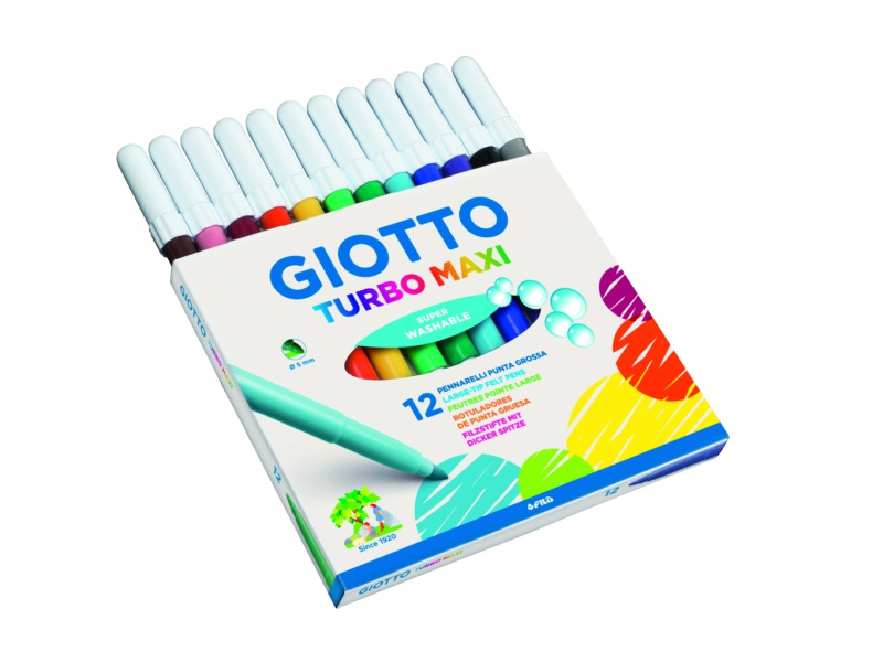 Viltpliiatsid Fila Giotto Turbo Maxi 12-värvi (riputatav) - Pilt 2