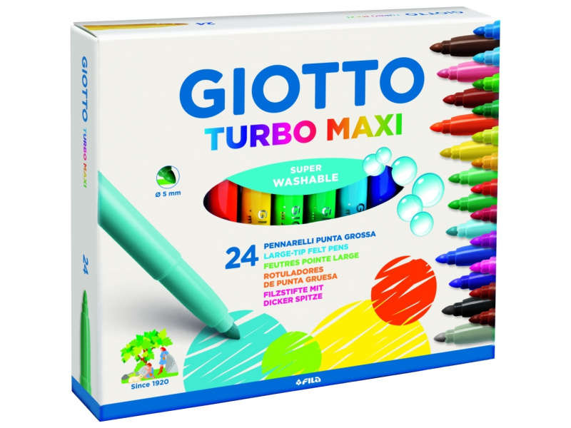 Viltpliiatsid Fila Giotto Turbo Maxi 24-värvi
