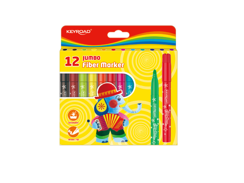 Viltpliiatsid Keyroad 12-värvi jumbo