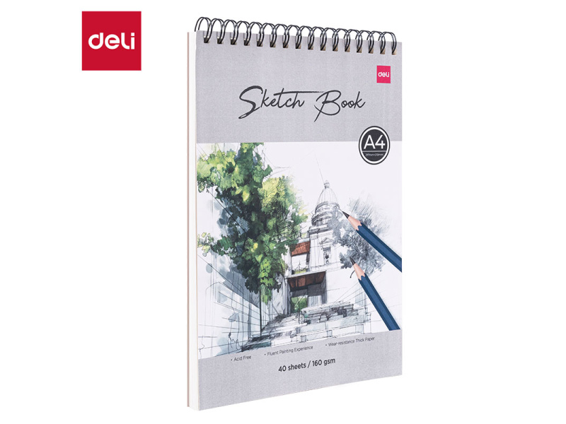 Visandiplokk DELI A4/40L 160g spiraal lühemal küljel (C402)