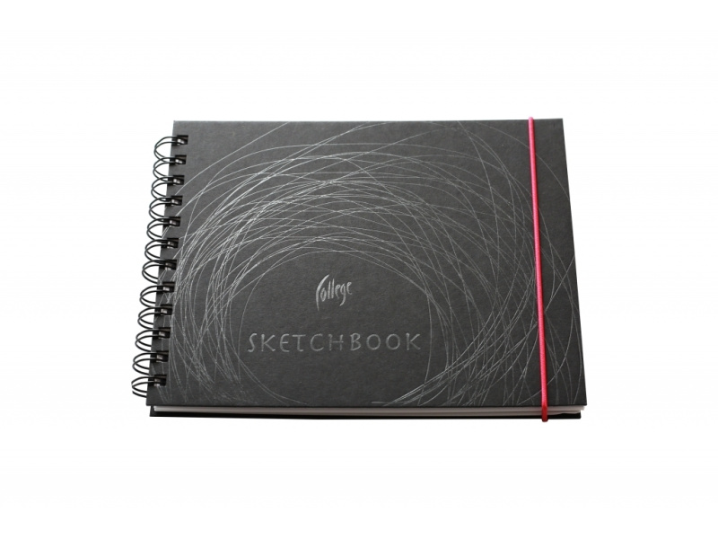 Visandiplokk (Sketchbook) College 210x160/200g 50L spiraaliga valged lehed
