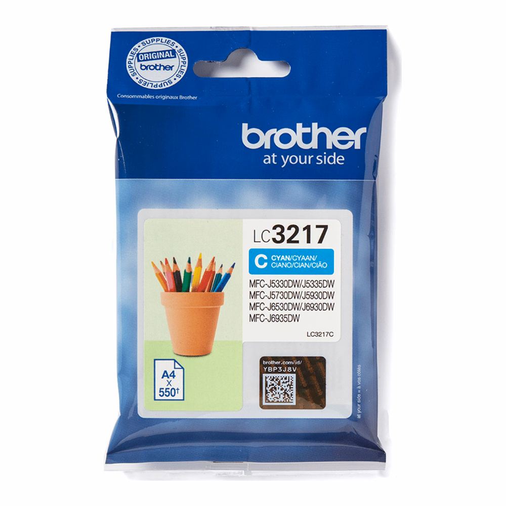 Brother LC3217C tsüaan originaaltint 550lk