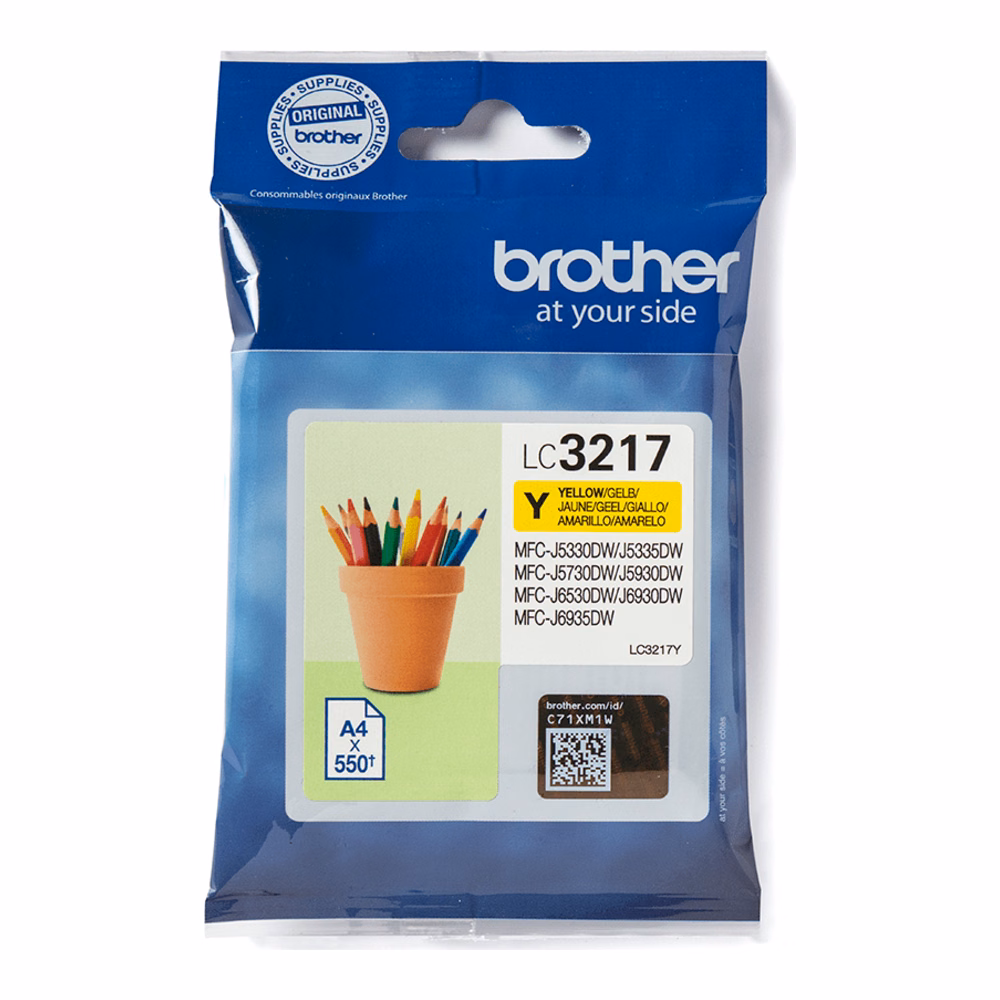 Brother LC3217Y kollane originaaltint 550lk