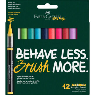 Akrüülmarkerite komplekt Faber-Castell Multimark 12 värvi Dopamin