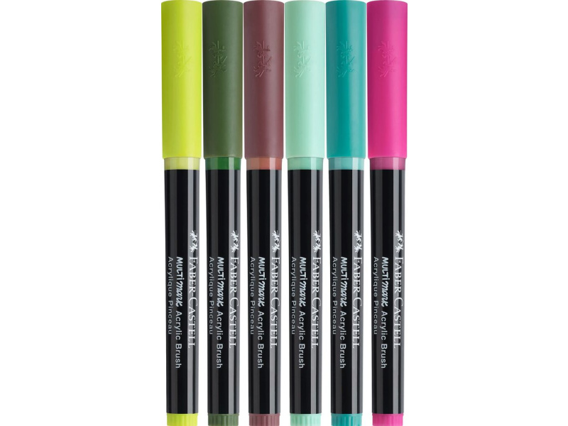 Akrüülmarkerite komplekt Faber-Castell Multimark 6 värvi Coty - Pilt 2