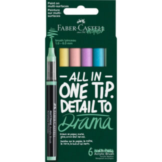 Akrüülmarkerite komplekt Faber-Castell Multimark 6 värvi Pastell