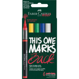 Akrüülmarkerite komplekt Faber-Castell Multimark 6 värvi Primary
