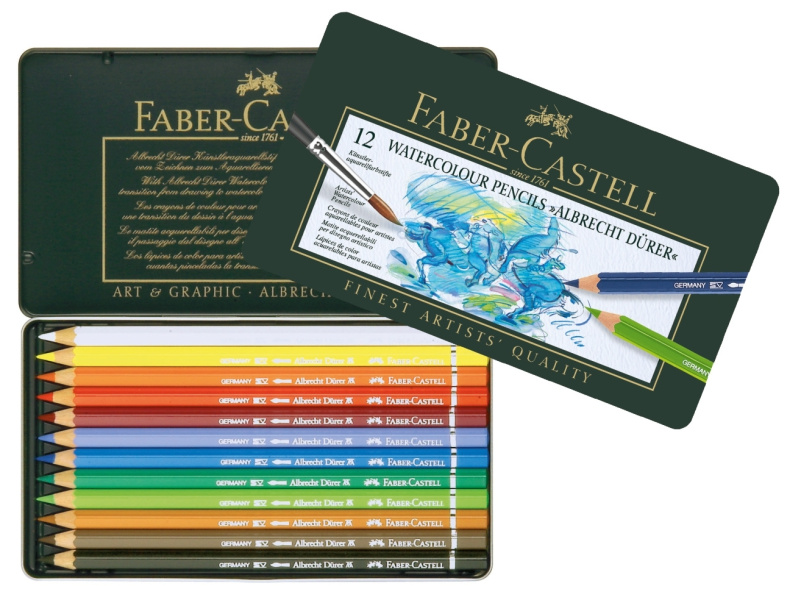Akvarell-kunstipliiatsid Faber-Castell Albrecht Dürer 12 värvi