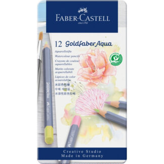 Akvarellpliiatsid Faber-Castell Goldfaber Aqua Creative Studio 12 värvi pastell