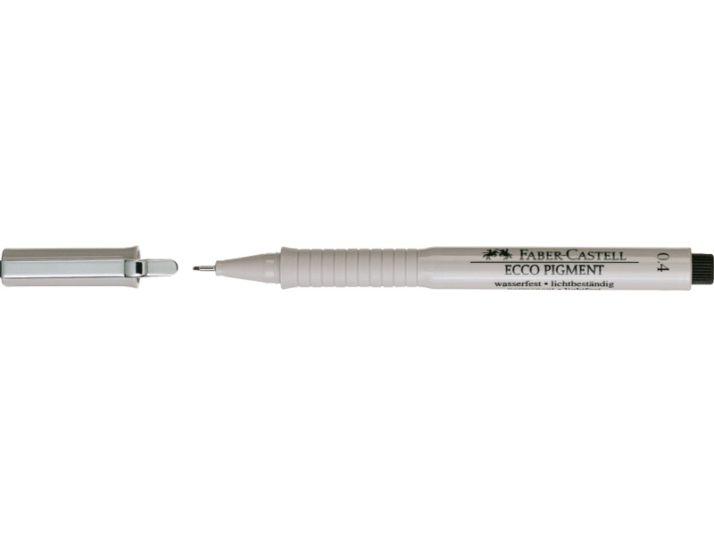Joonestuspliiats Faber-Castell Ecco Pigment 0,4 must - Pilt 2