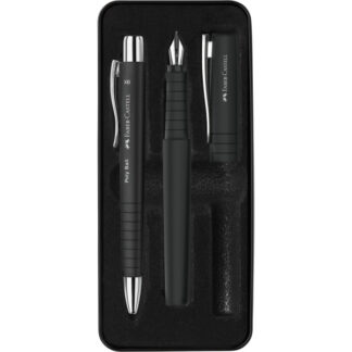 Kinkekomplekt Faber-Castell Poly Ball sulepea + pastapliiats must