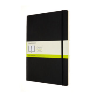 Märkmik Moleskine A4 21x29.7cm, valge, pehmed kaaned, must