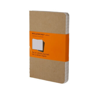 Märkmik Moleskine Cahier 9x14cm, jooneline, pehmed kaaned, pruun