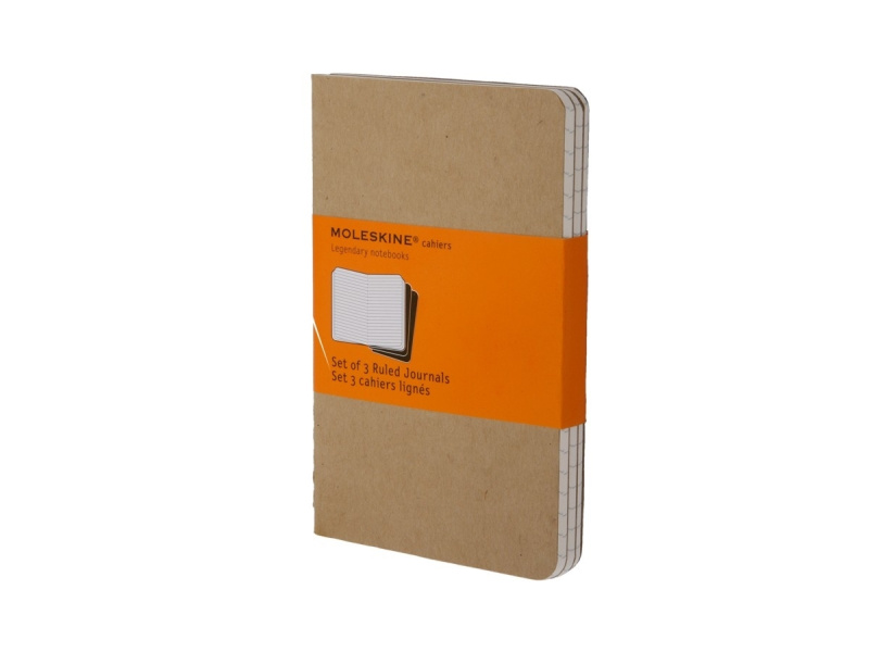Märkmik Moleskine Cahier 9x14cm, jooneline, pehmed kaaned, pruun