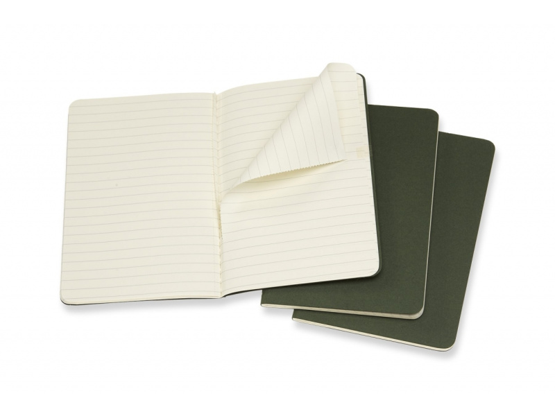 Märkmik Moleskine Cahier 9x14cm, jooneline, pehmed kaaned, roheline - Image 2