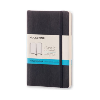 Märkmik Moleskine Classic 9x14cm, täpiline sisu, pehmed kaaned, must