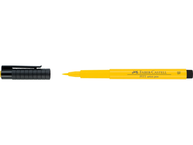 Pintsel-pliiats Faber-Castell Pitt Artist Pen kollane (cadnium yellow) - Pilt 2