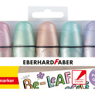 Tekstimarker EberhardFaber mini glitter pastell 5-värvi