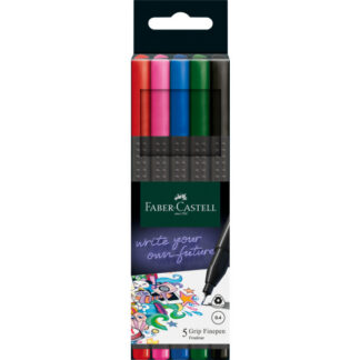 Tindipliiats Faber-Castell FinePen 0.4mm 5-värvi