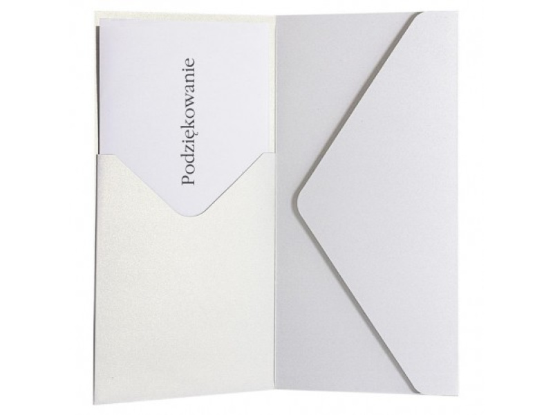 Ümbrik Galeri Papieru DL pearl white 110x220mm, 220g/m², 5tk/pk — изображение 2