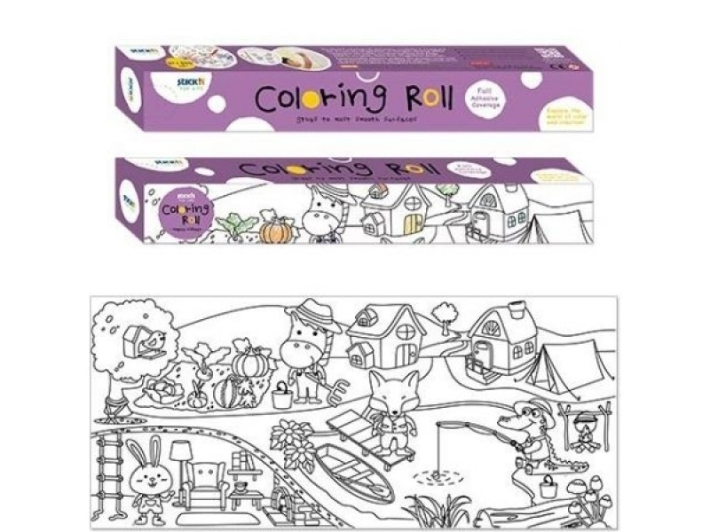 Värvi Ise pildid Stick´N Happy Village, iseliimuv 31x 355cm rullis