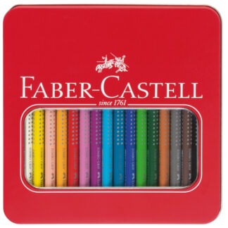 Värvipliiats Faber-Castell Jumbo Grip 16-värvi metallkarbis