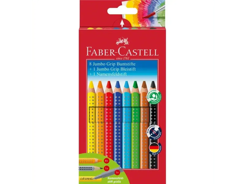 Värvipliiatsid Faber-Castell Jumbo Grip 10-värvi