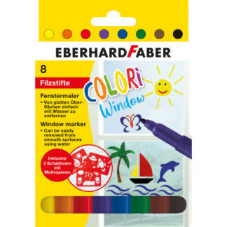 Viltpliiatsid EberhardFaber Jumbo akendele 8-värvi