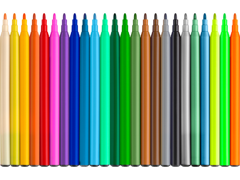 Viltpliiatsid Faber-Castell Unicorn 18+6-värvi + kleepsud - Pilt 3