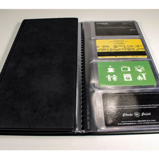 Visiitkaardimapp Prolexplast 201-01 96-le kaardile must