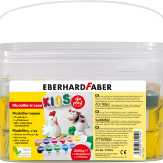 Voolimissavi EberhardFaber Kids 2kg valge+ 14 värvi
